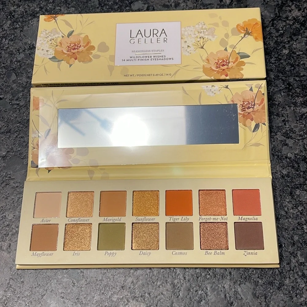 Laura Geller Wildflower Wishes Multi Finish Eyeshadows shimmering suede, velvety